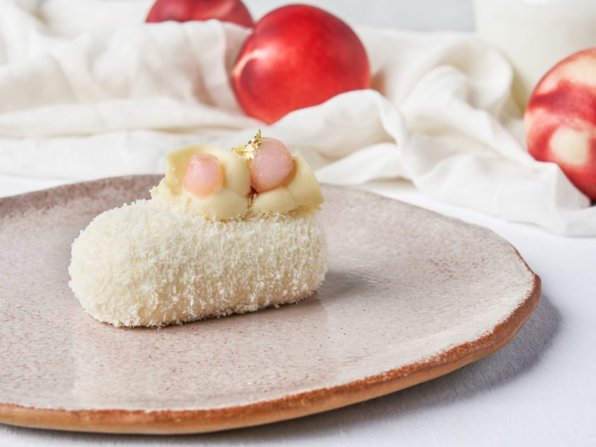 코코넛 복숭아 케이크